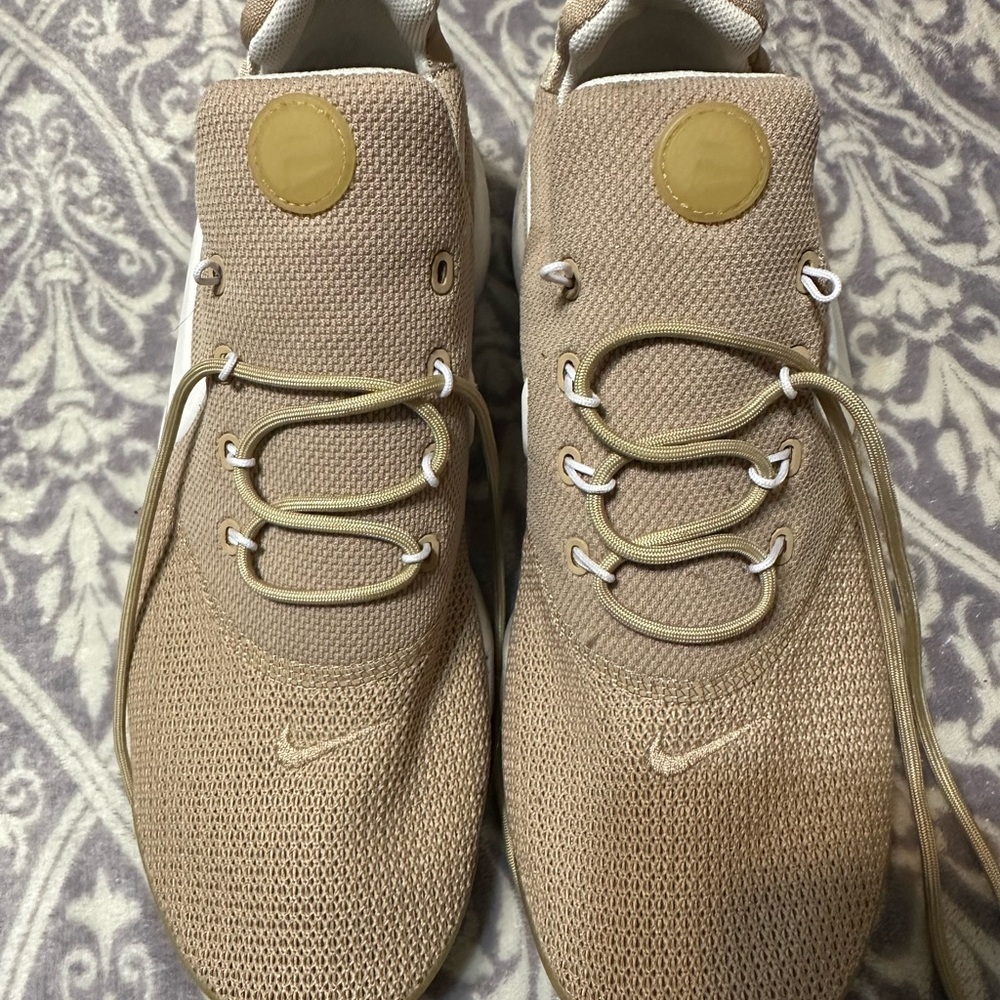 Nike Tan color and White Sneakers